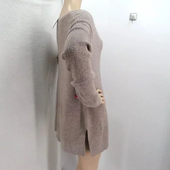 LOFT MOCHA WAFFLE KNIT OVERSIZED CASUAL COMFY COZYCHIC SWEATER SIZE: XL NEW - Picture 4 of 4